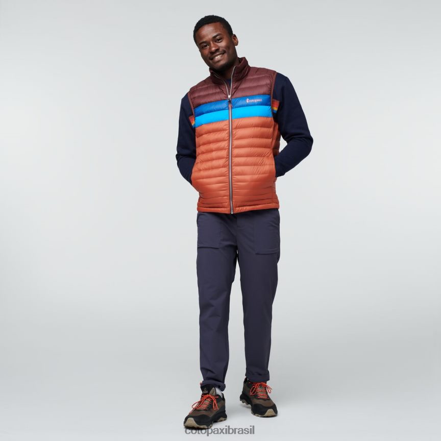 Cotopaxi homens colete de penas de fogo PFLZ127 roupas castanha/especiaria