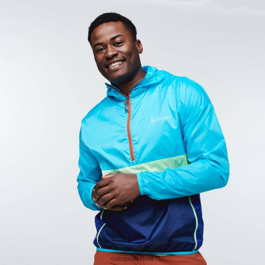 Cotopaxi homens corta vento teca halfzip PFLZ111 roupas sal marinho