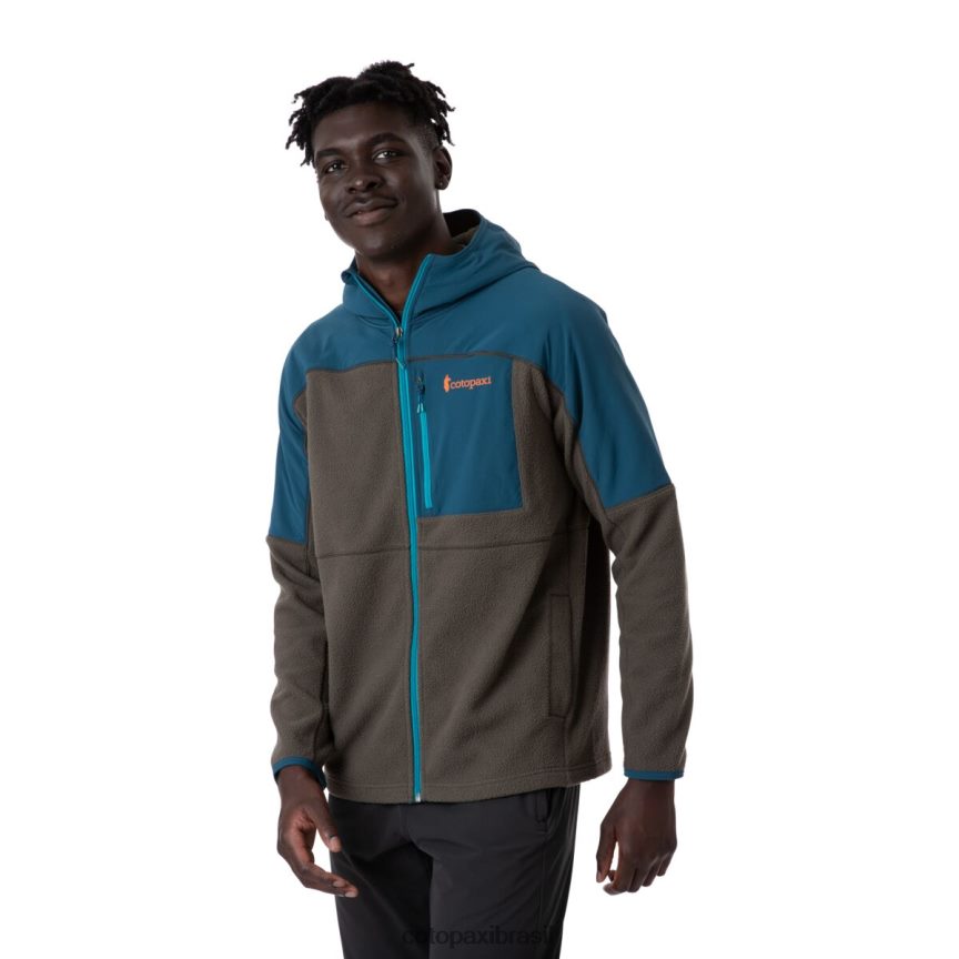 Cotopaxi homens jaqueta de lã com capuz e zíper completo abrazo PFLZ123 roupas índigo/ferro