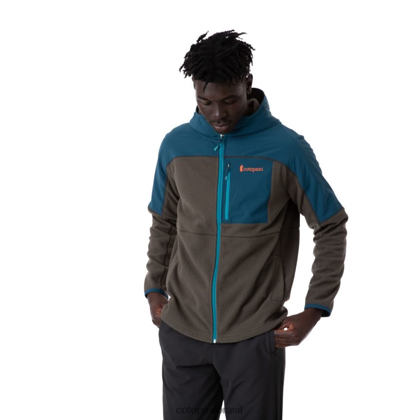Cotopaxi homens jaqueta de lã com capuz e zíper completo abrazo PFLZ123 roupas índigo/ferro