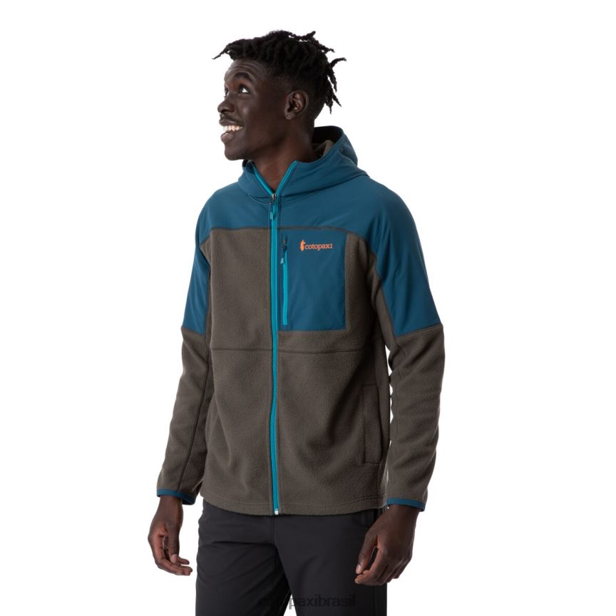 Cotopaxi homens jaqueta de lã com capuz e zíper completo abrazo PFLZ123 roupas índigo/ferro