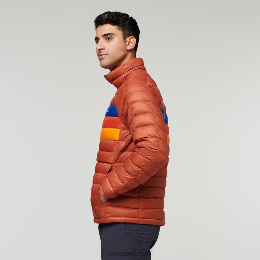 Cotopaxi homens pulôver fuego down PFLZ94 roupas listras de especiarias