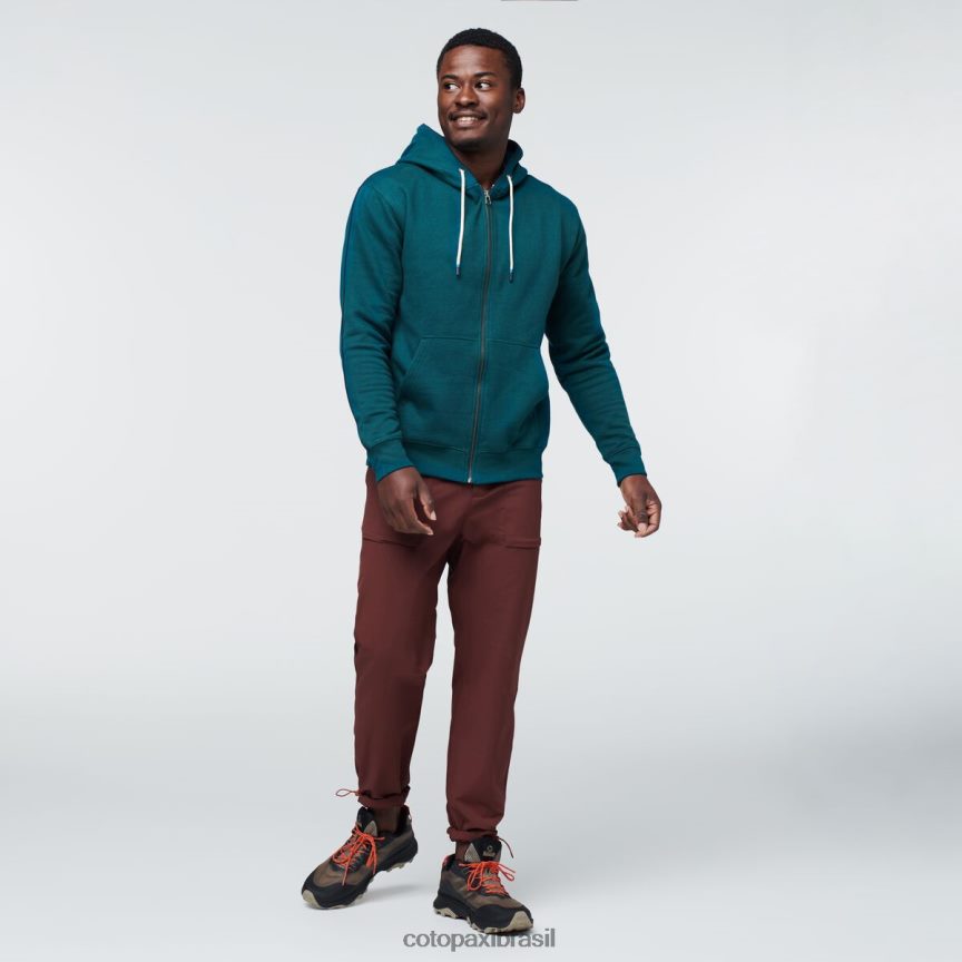 Cotopaxi homens faça um bom moletom orgânico com zíper completo PFLZ138 roupas oceano profundo