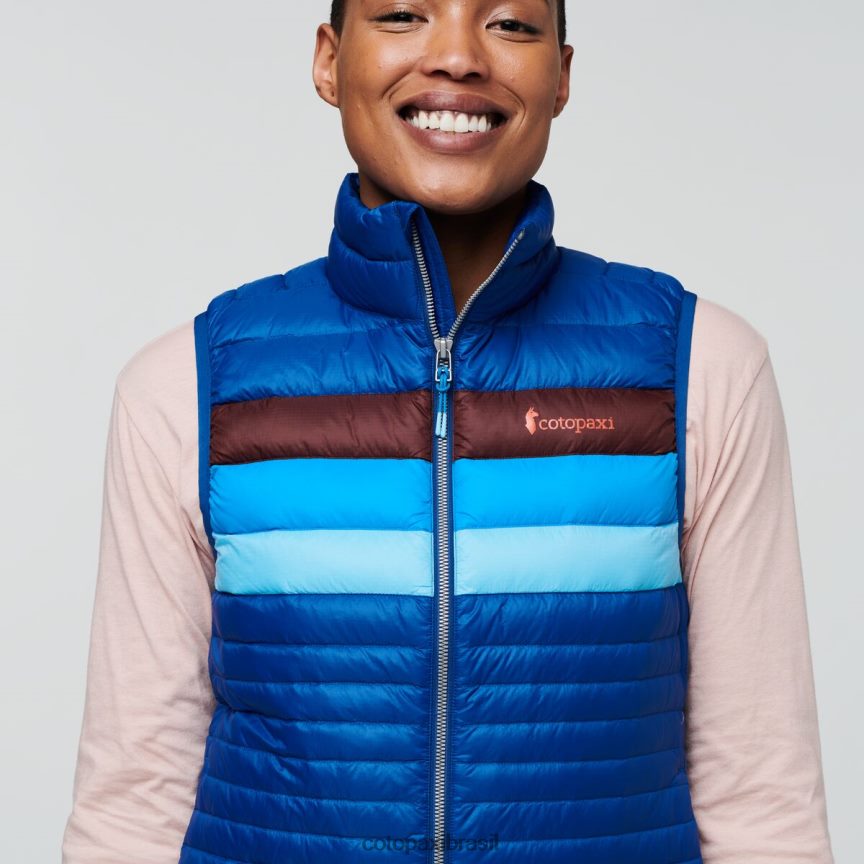 Cotopaxi mulheres colete de penas de fogo PFLZ44 roupas listras do Pacífico