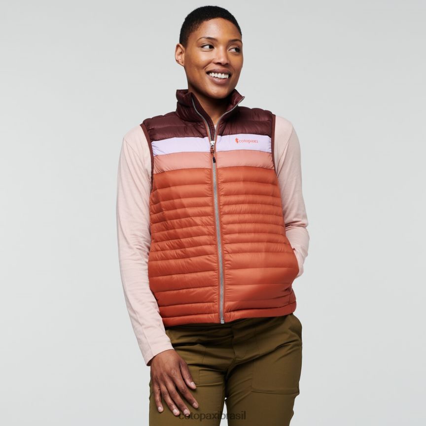Cotopaxi mulheres colete de penas de fogo PFLZ46 roupas castanha/especiaria