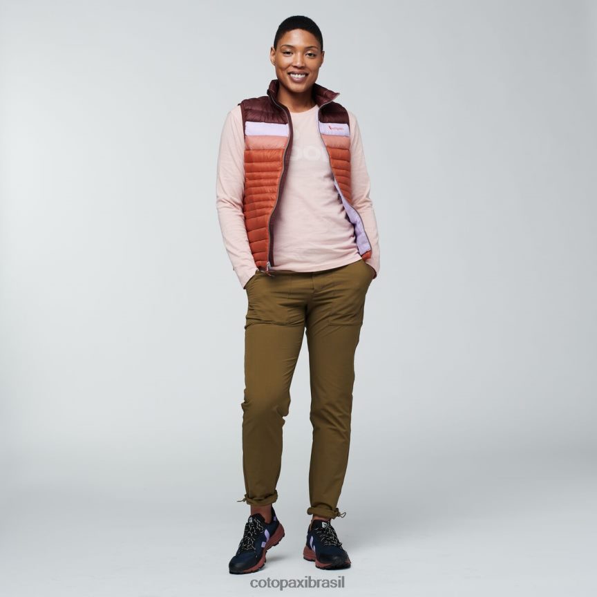 Cotopaxi mulheres colete de penas de fogo PFLZ46 roupas castanha/especiaria