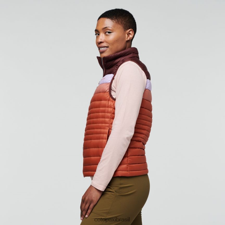 Cotopaxi mulheres colete de penas de fogo PFLZ46 roupas castanha/especiaria