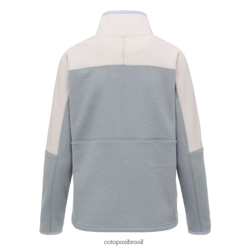 Cotopaxi mulheres jaqueta de lã com meio zíper abrazo PFLZ39 roupas creme/pincel