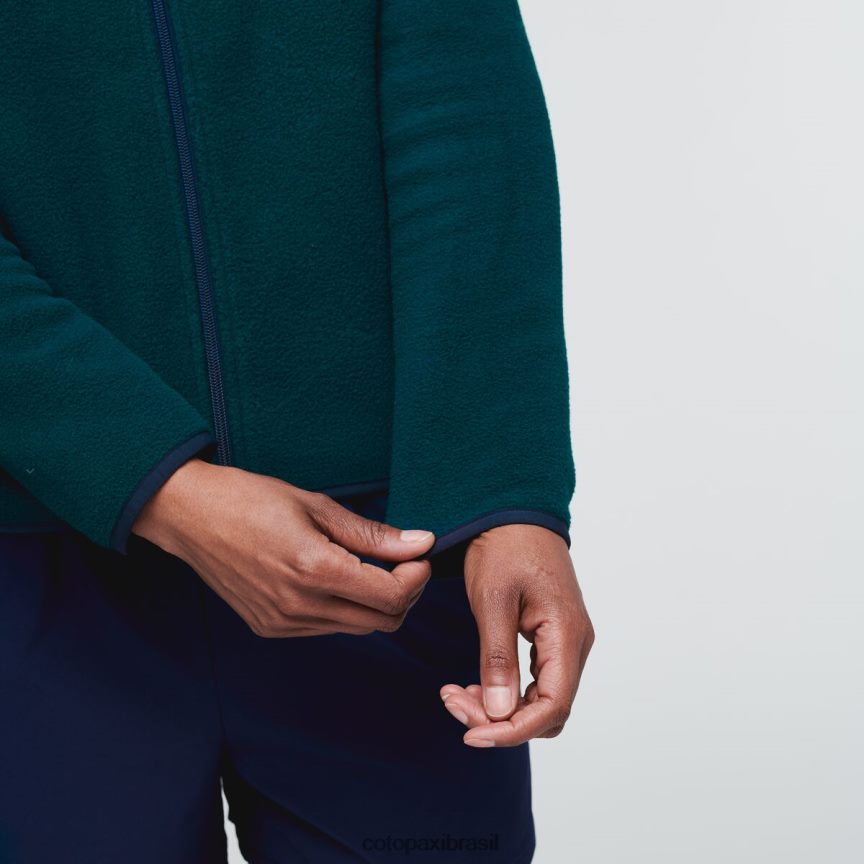 Cotopaxi mulheres jaqueta de lã teca com zíper completo PFLZ36 roupas floresta de algas