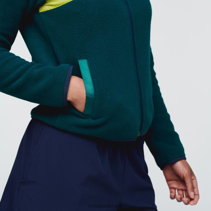 Cotopaxi mulheres jaqueta de lã teca com zíper completo PFLZ36 roupas floresta de algas