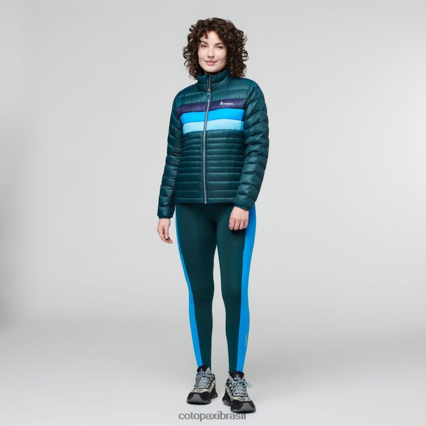 Cotopaxi mulheres jaqueta fuego PFLZ32 roupas listras profundas do oceano