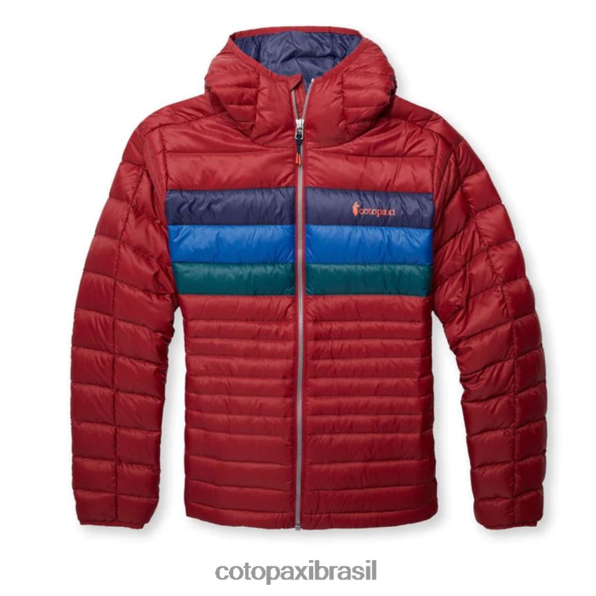 Cotopaxi mulheres jaqueta fuego com capuz PFLZ31 roupas listras de groselha
