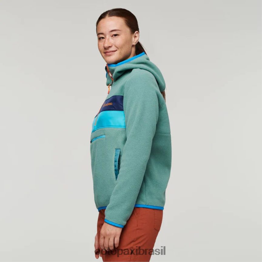 Cotopaxi mulheres jaqueta teca de lã com capuz e meio zíper PFLZ42 roupas Kentucky