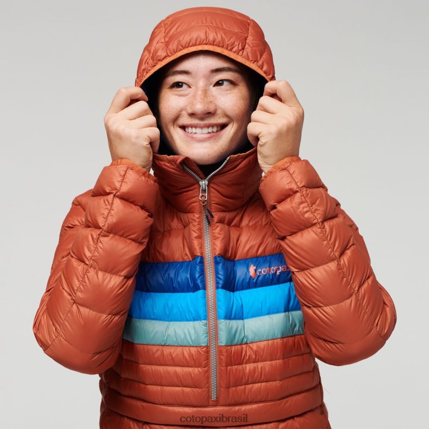 Cotopaxi mulheres pulôver fuego com capuz PFLZ2 roupas listras de especiarias