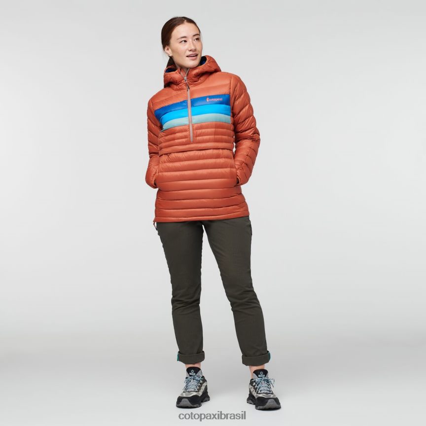 Cotopaxi mulheres pulôver fuego com capuz PFLZ2 roupas listras de especiarias