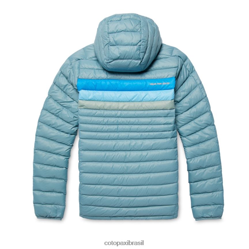 Cotopaxi mulheres pulôver fuego com capuz PFLZ4 roupas listras de grama azul