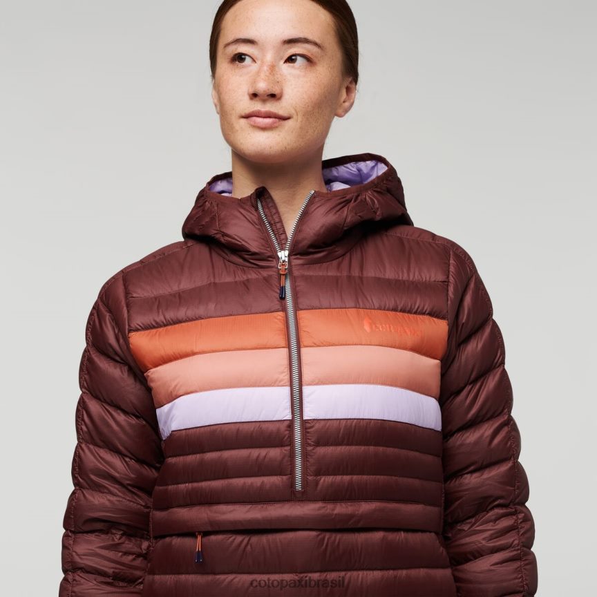 Cotopaxi mulheres pulôver fuego com capuz PFLZ5 roupas listras castanhas