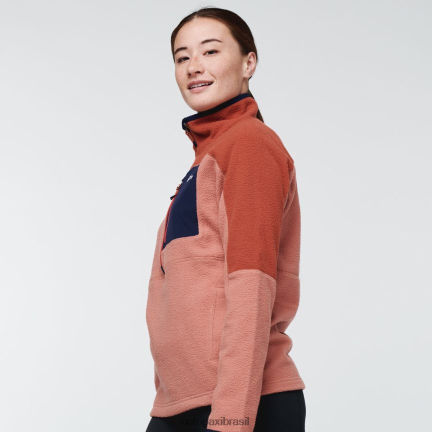 Cotopaxi mulheres casaco abrazo com meio zíper PFLZ35 roupas tempero/terroso