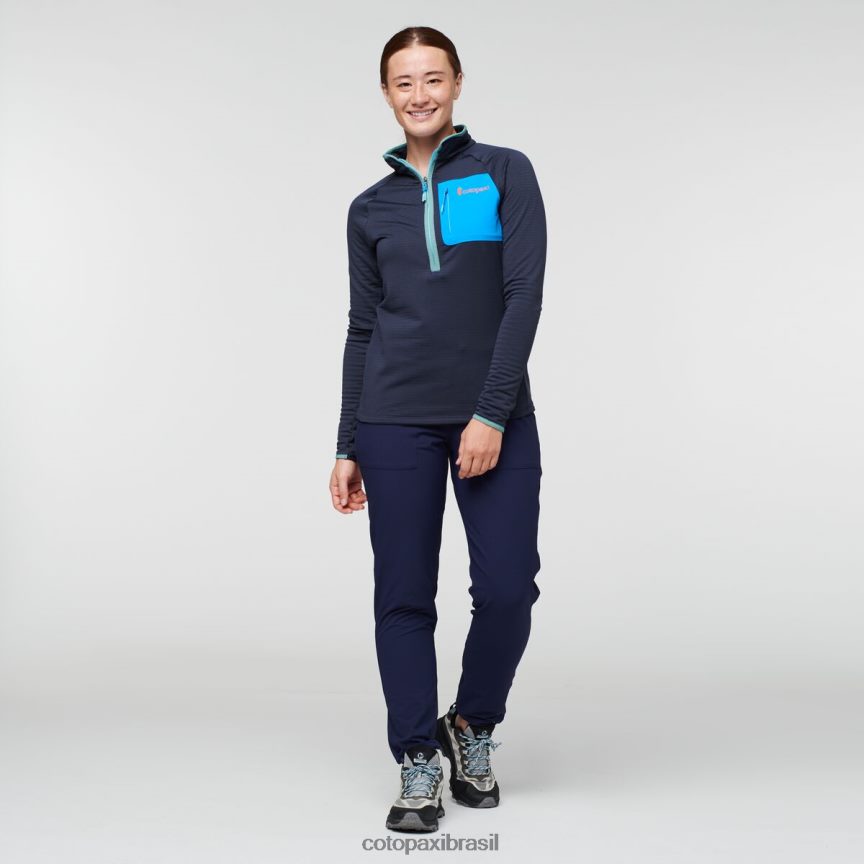 Cotopaxi mulheres pulôver de lã com meio zíper otero PFLZ22 roupas grafite