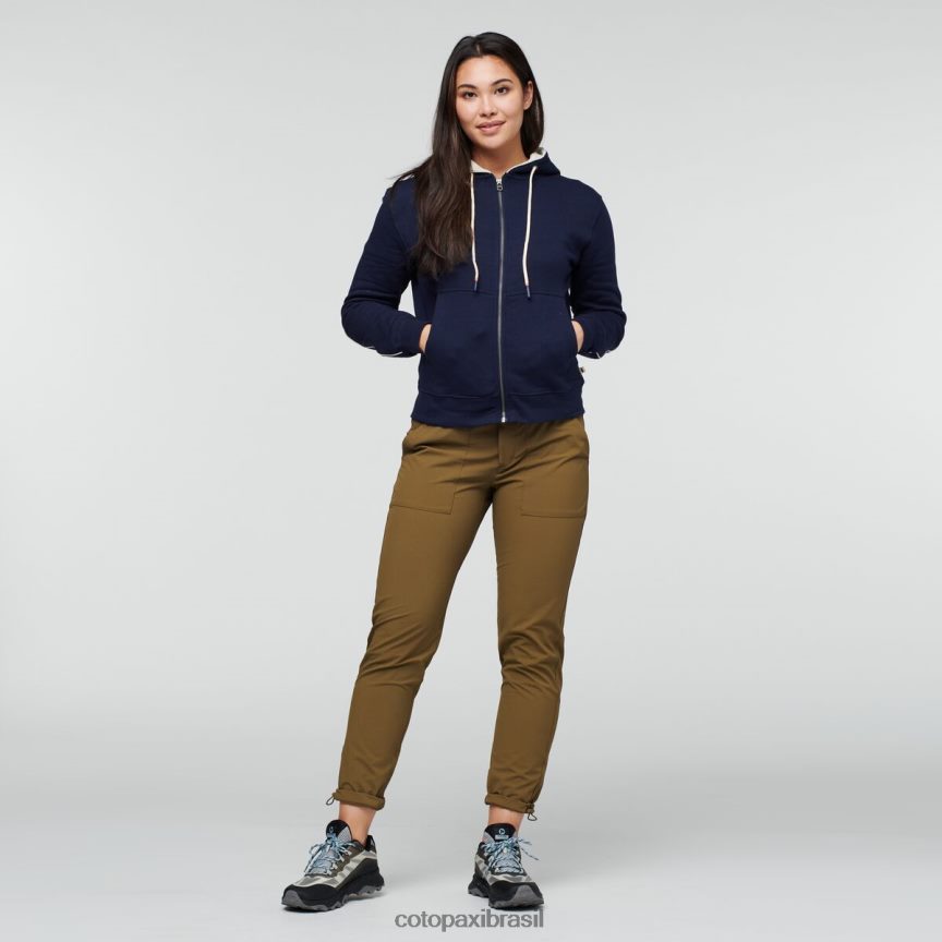 Cotopaxi mulheres faça um bom moletom orgânico com zíper completo PFLZ58 roupas marítimo
